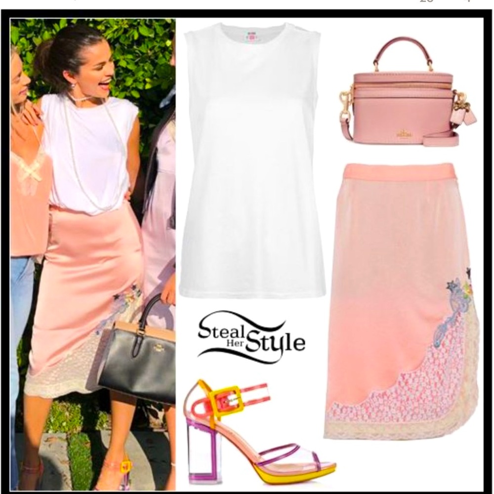 Coach x Selena Lace Detail Skirt